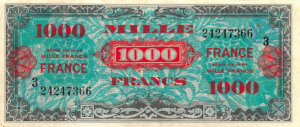 1000 francs France type 1945