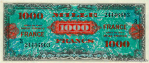 1000 francs France type 1945