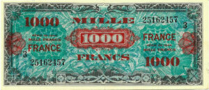 1000 francs France type 1945