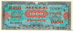 1000 francs France type 1945