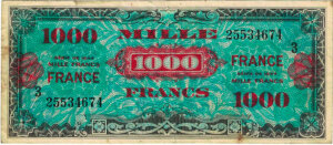 1000 francs France type 1945