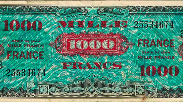 1000 francs France type 1945