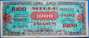 1000 francs France type 1945