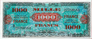 1000 francs France type 1945