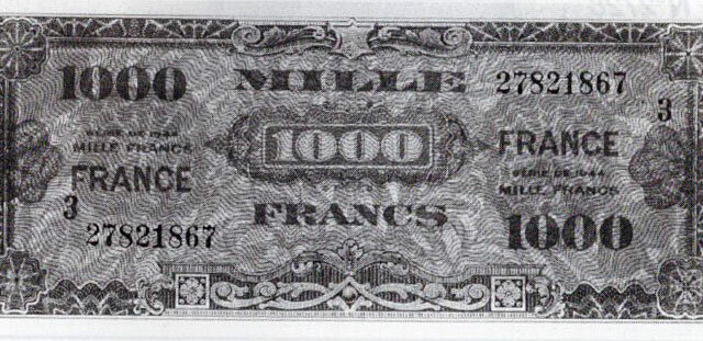 1000 francs France type 1945