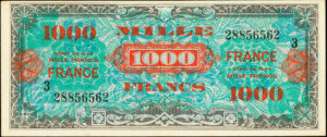 1000 francs France type 1945