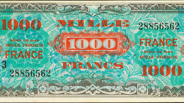 1000 francs France type 1945