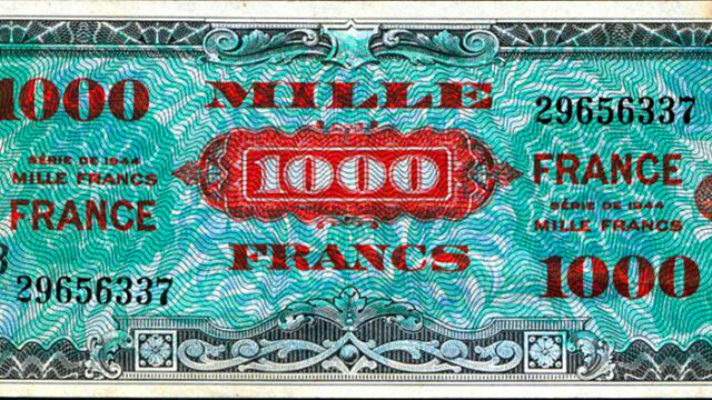 1000 francs France type 1945