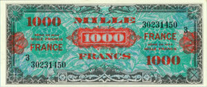 1000 francs France type 1945