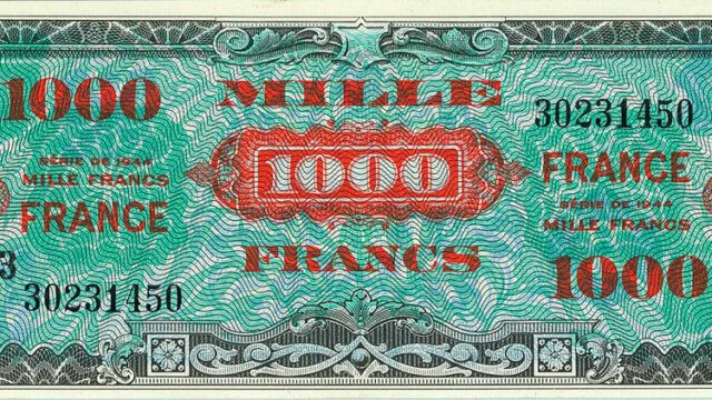 1000 francs France type 1945