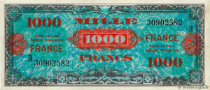 1000 francs France type 1945