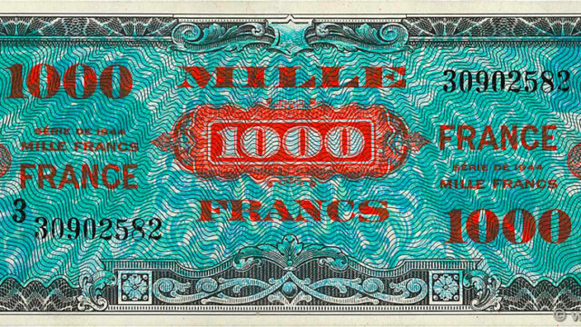 1000 francs France type 1945