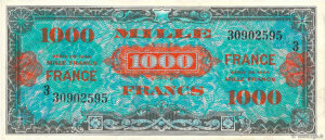 1000 francs France type 1945