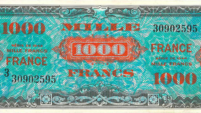 1000 francs France type 1945