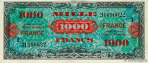 1000 francs France type 1945