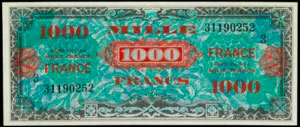 1000 francs France type 1945