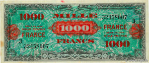 1000 francs France type 1945