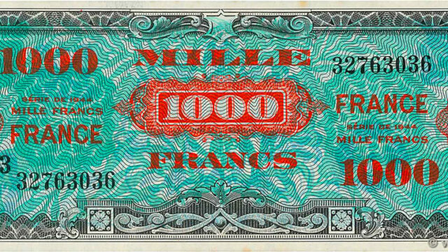 1000 francs France type 1945