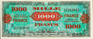 1000 francs France type 1945