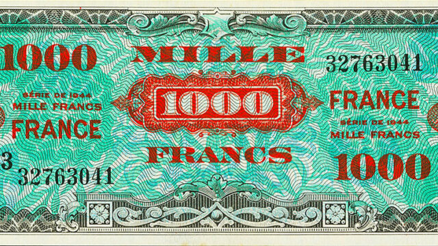 1000 francs France type 1945