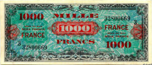 1000 francs France type 1945