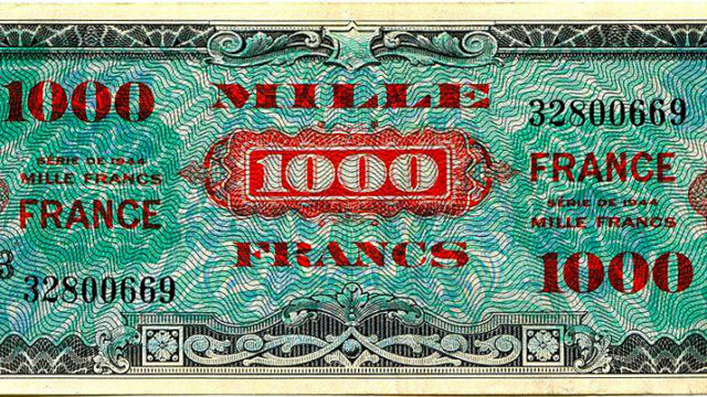 1000 francs France type 1945