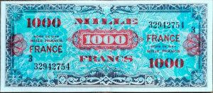 1000 francs France type 1945