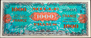 1000 francs France type 1945