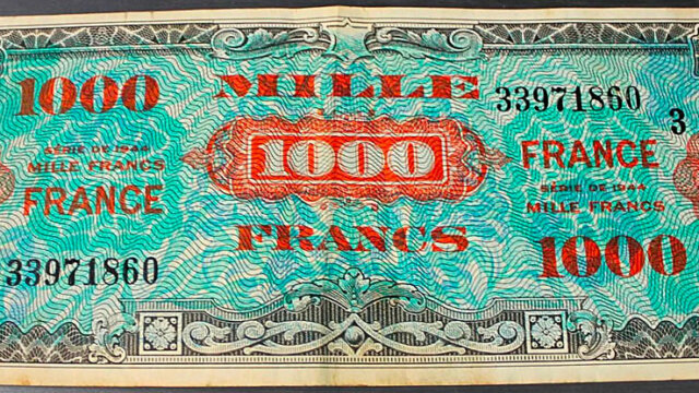 1000 francs France type 1945