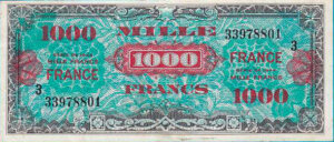 1000 francs France type 1945