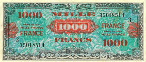 1000 francs France type 1945