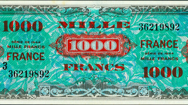 1000 francs France type 1945