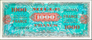 1000 francs France type 1945