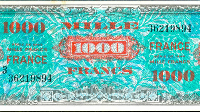 1000 francs France type 1945