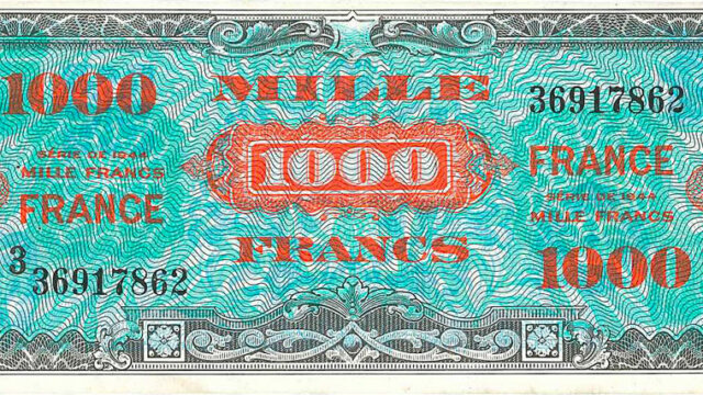 1000 francs France type 1945