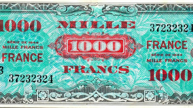 1000 francs France type 1945