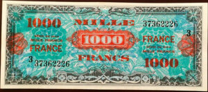 1000 francs France type 1945