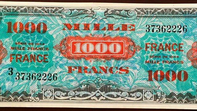 1000 francs France type 1945