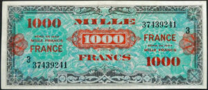 1000 francs France type 1945