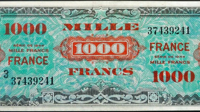 1000 francs France type 1945