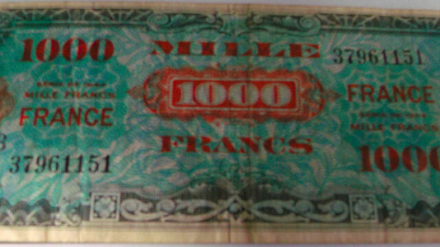 1000 francs France type 1945