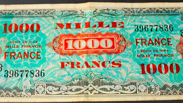 1000 francs France type 1945