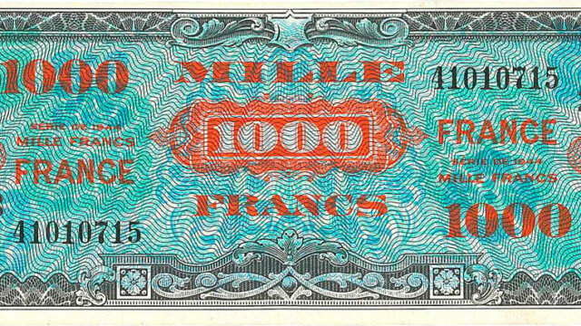 1000 francs France type 1945