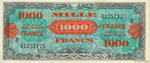 1000 francs France type 1945