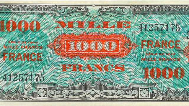 1000 francs France type 1945