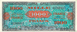 1000 francs France type 1945