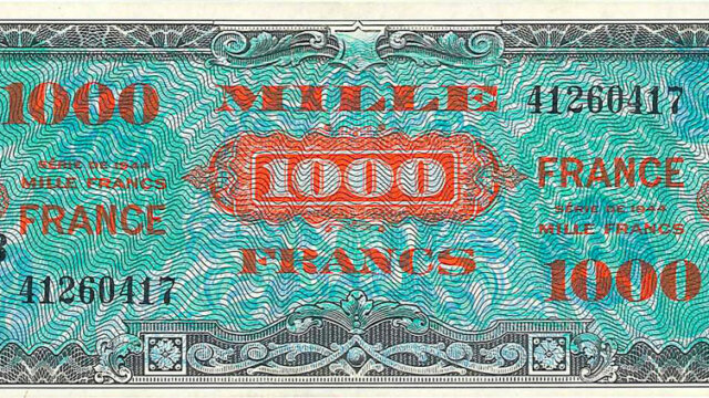 1000 francs France type 1945