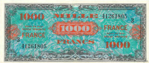 1000 francs France type 1945