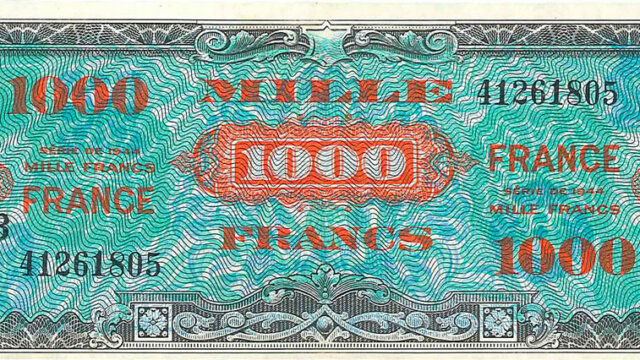 1000 francs France type 1945