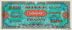 1000 francs France type 1945